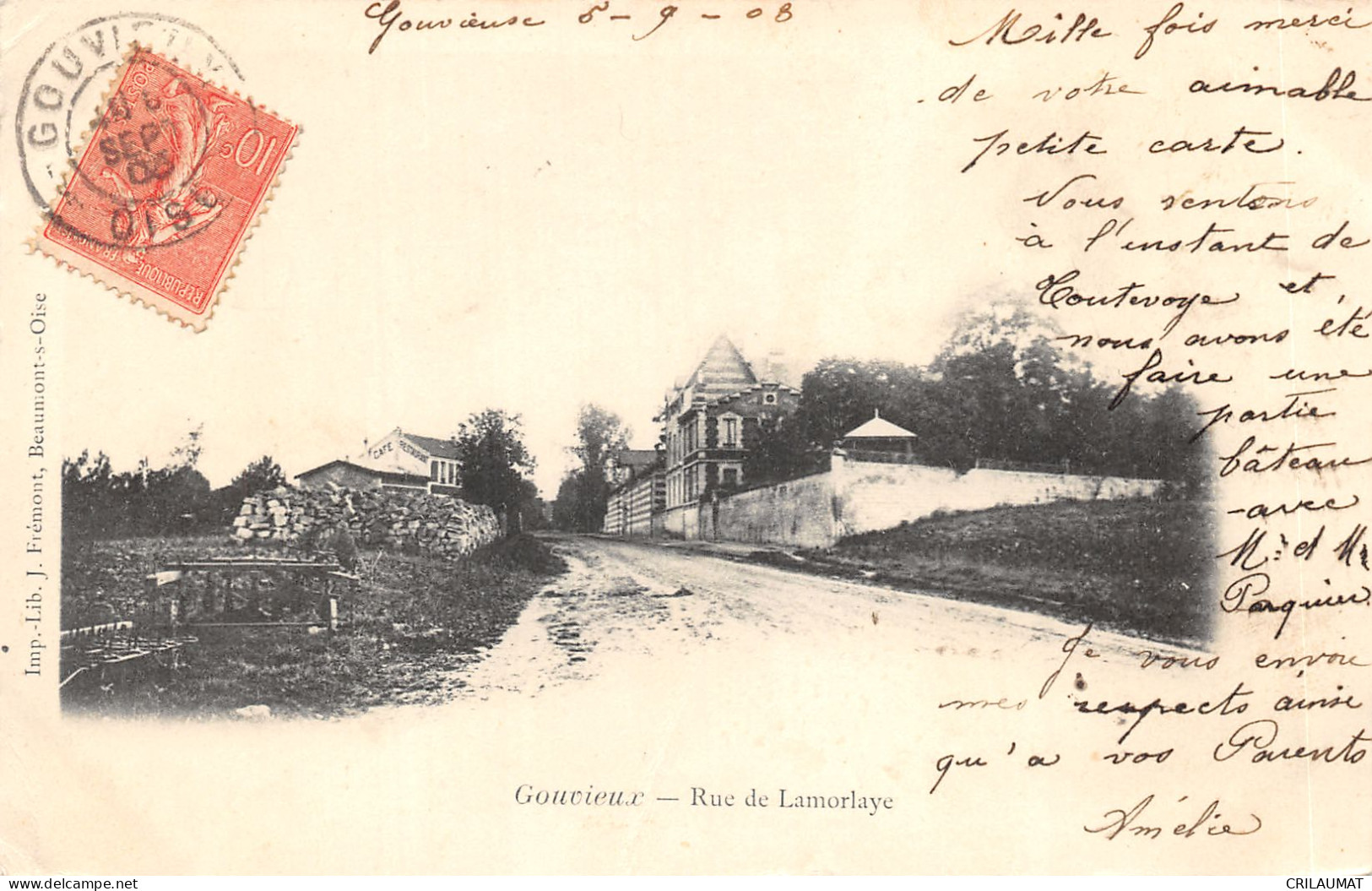 60-GOUVIEUX-RUE DE LAMORLAYE-N°6029-G/0299 - Gouvieux
