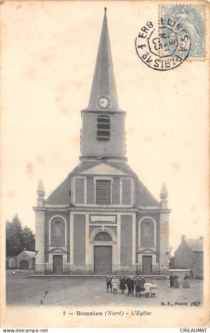 59-BOUSIES-L EGLISE-N°6029-F/0349 - Other & Unclassified