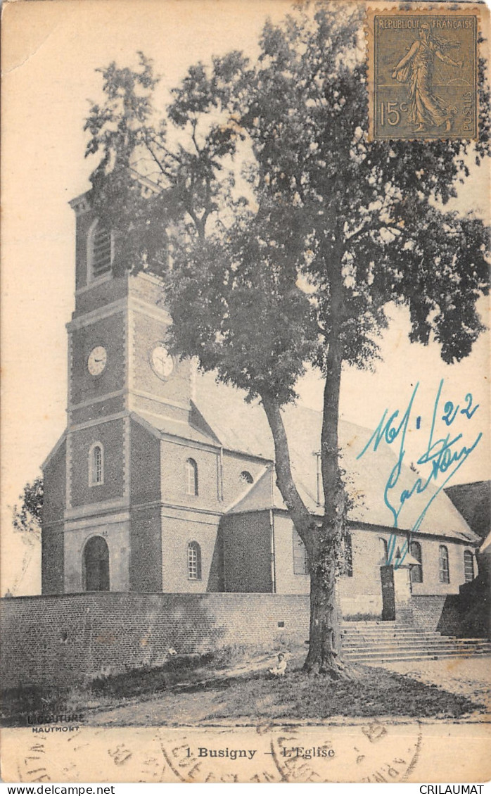 59-BUSIGNY-L EGLISE-N°6029-F/0319 - Other & Unclassified