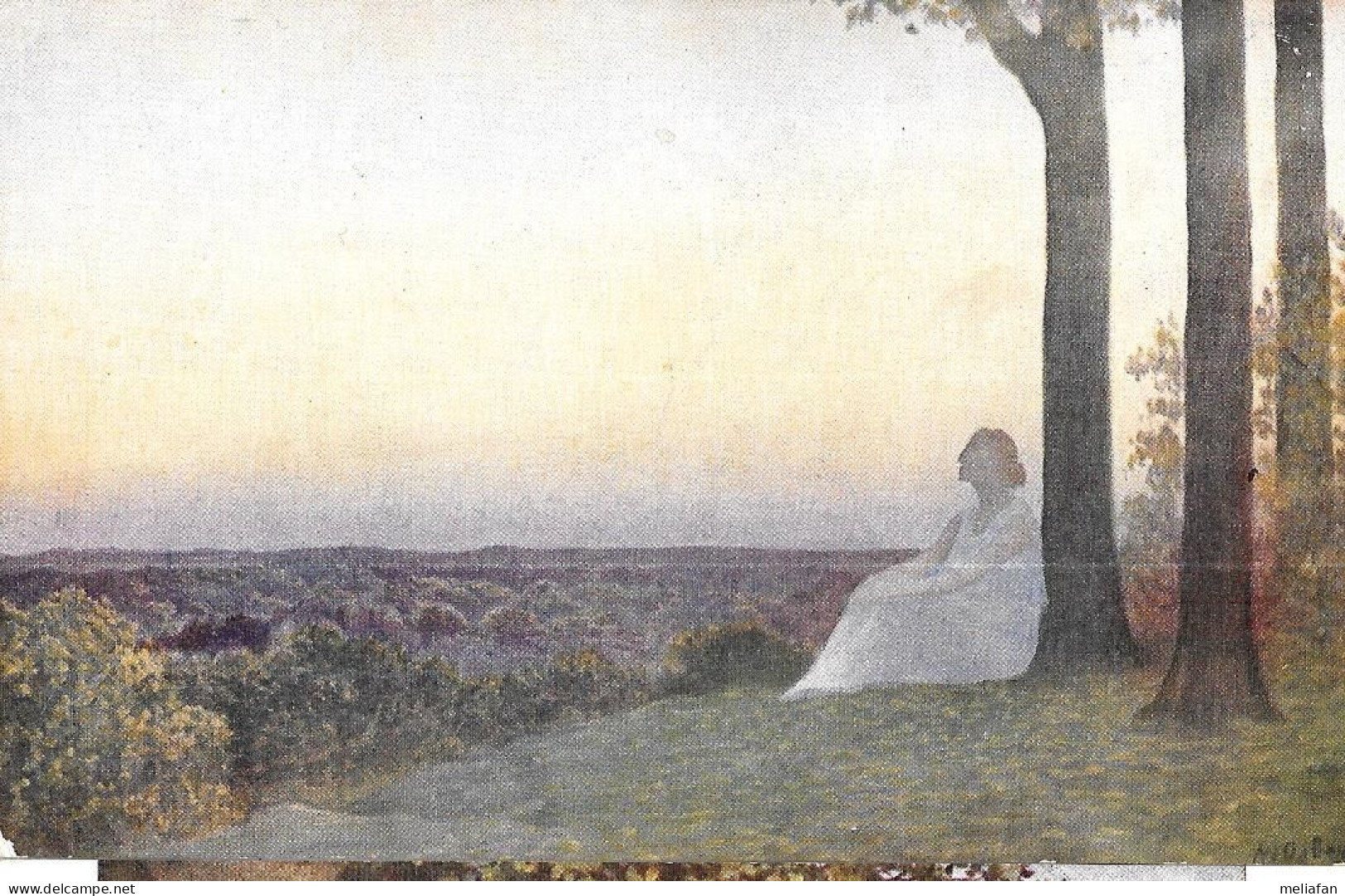 AM22 - CP CHOCOLAT CARDON - ALPHONSE OSBERT - LA MEDITATION DU SOIR - EDITION LAPINA - Malerei & Gemälde