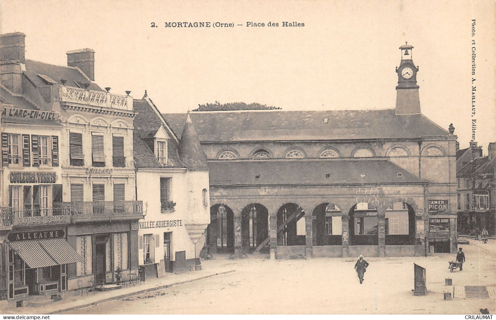 61-MORTAGNE-PLACE DES HALLES-N°6029-H/0367 - Mortagne Au Perche