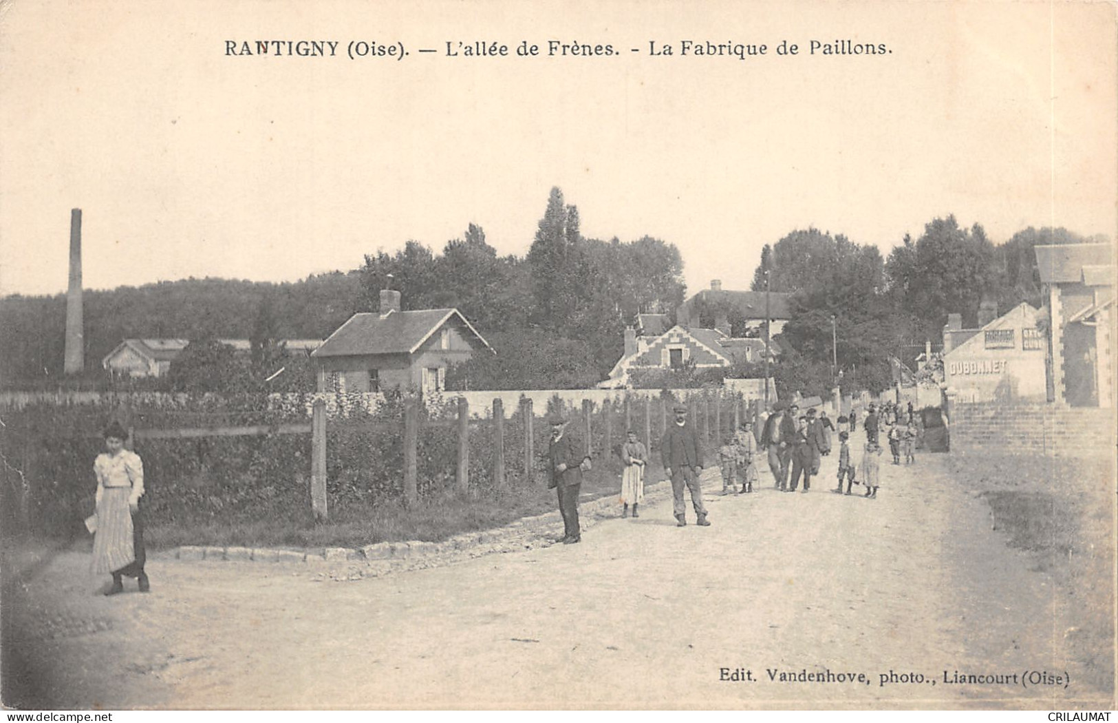 60-RANTIGNY-LA FABRIQUE DE PAILLONS-ANIMEE-N°6029-H/0233 - Rantigny