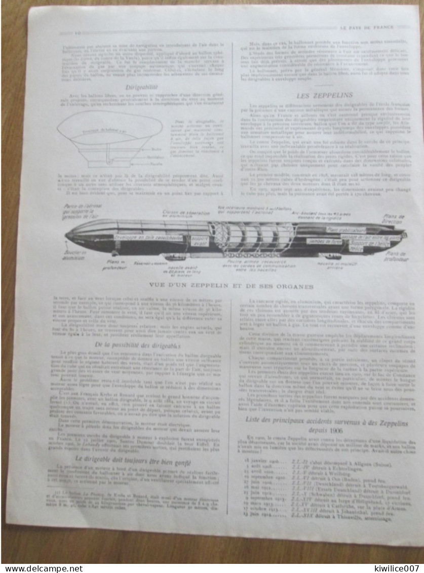 Guerre 14-18   Les Zeppelins  Aérostats  Ballon  Dirigeable  Guerre Aérienne - Non Classés