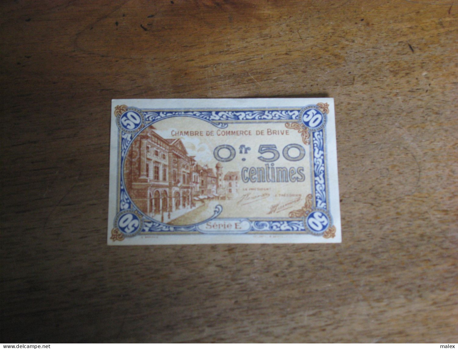 Billet 0,50 CTS  Chambre De Commerce De BRIVE - Cámara De Comercio