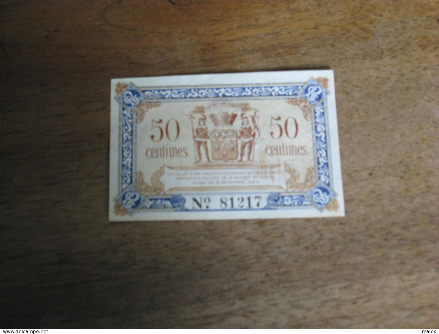 Billet 0,50 CTS  Chambre De Commerce De BRIVE - Chamber Of Commerce