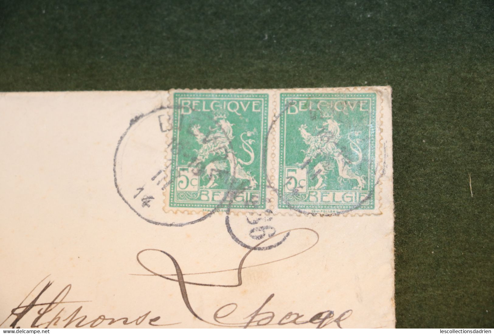 Entier Enveloppe 2 X 5 Centimes  Pellens Obl. Sc BIEVRE Vers IXELLES 1914 COB 110 - 1912 Pellens