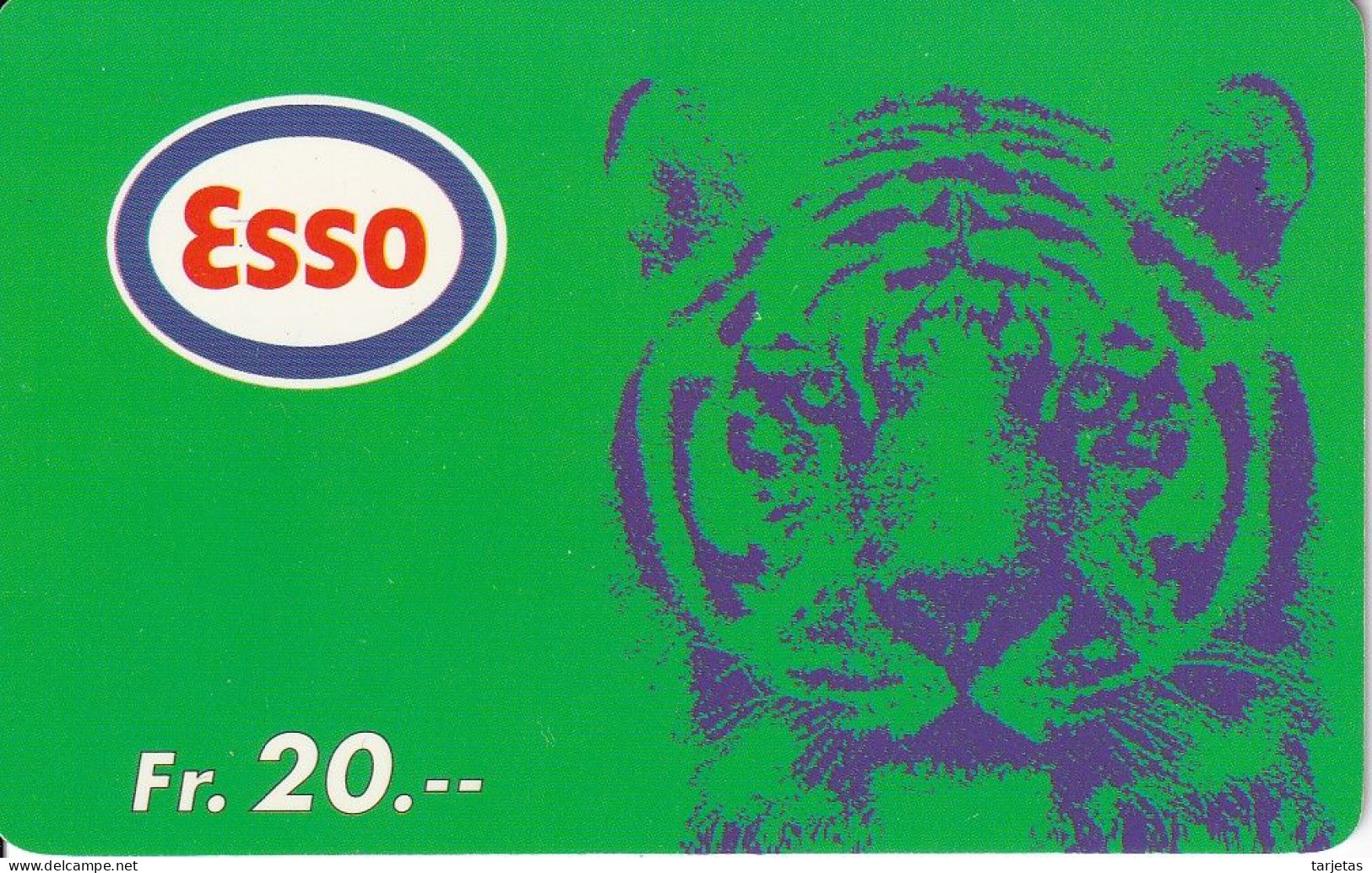 Nº ???? TARJETA DE SUIZA DE TELELINE DE UN TIGRE (TIGER) ESSO - Switzerland