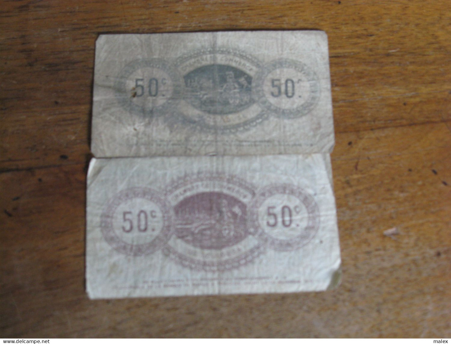 2 Billets 50 Centimes   Chambre De Commerce De TOULOUSE - Handelskammer