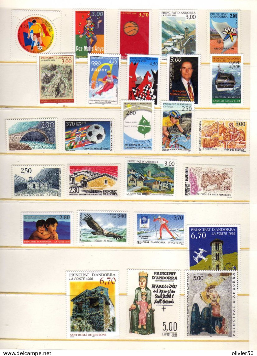 Andorre Francaise - Sites - Sports - Art - Evenements - Neufs** - MNH - Unused Stamps