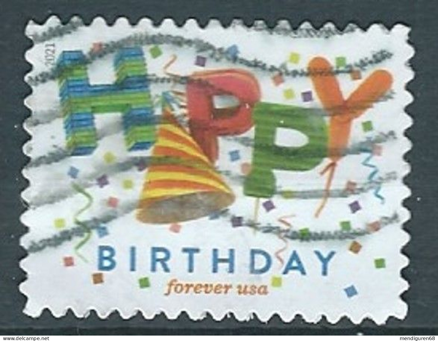 VEREINIGTE STAATEN ETATS UNIS USA 2021 HAPPY BIRTHDAY F USED SN 5635 MI 5868 YT 5477 - Used Stamps