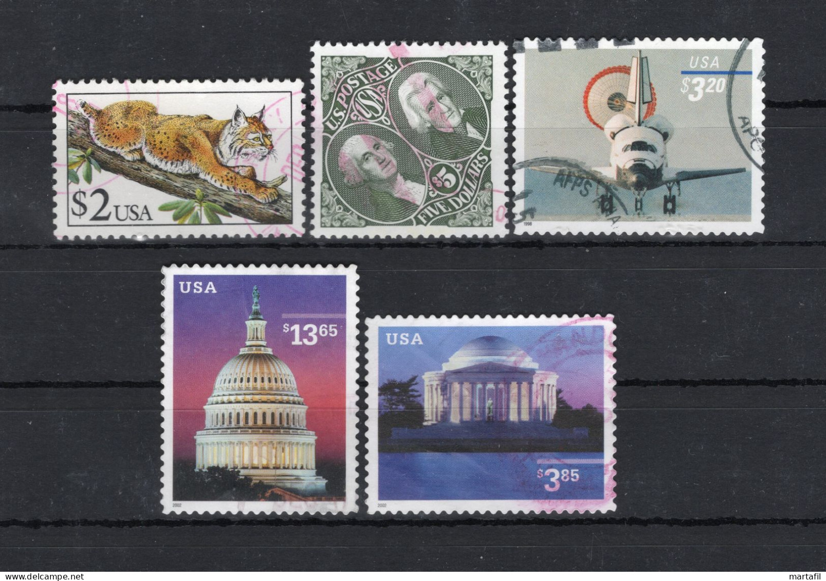 United States USA Stati Uniti LOTTO ALTI VALORI USATI - Used Stamps