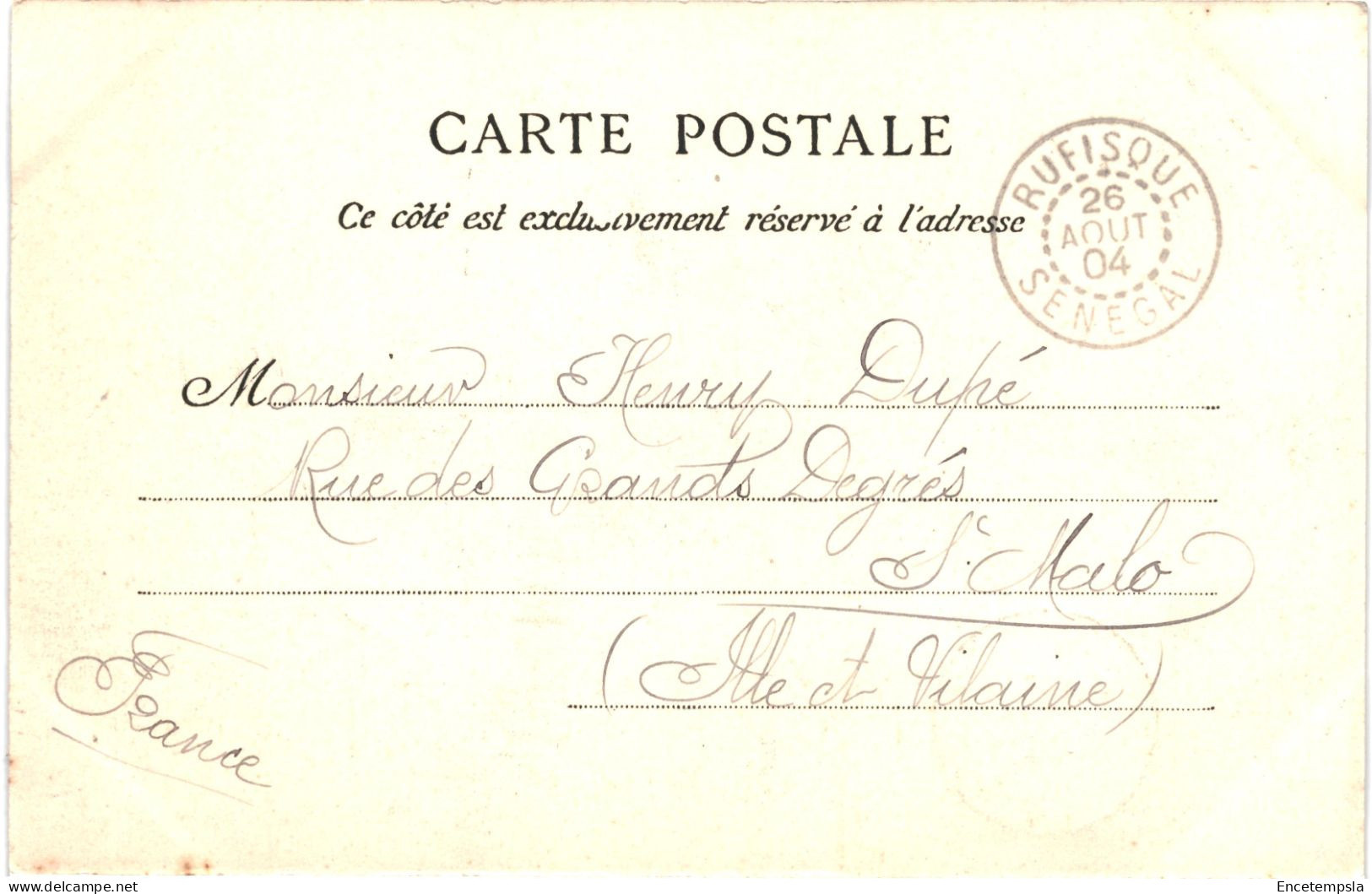 CPA Carte Postale  Sénégal Rufisque Rue Gambetta 1904 VM79823 - Senegal