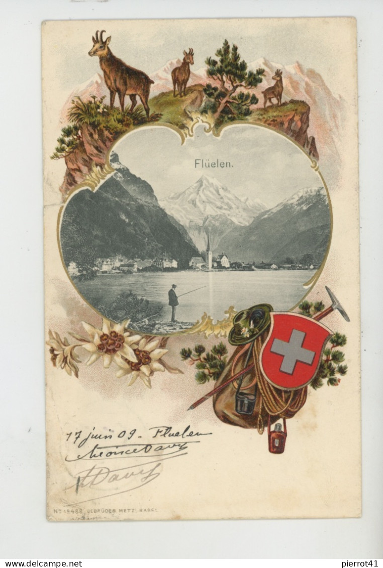 SUISSE - URI - FLÜELEN (embossed Postcard) - Flüelen