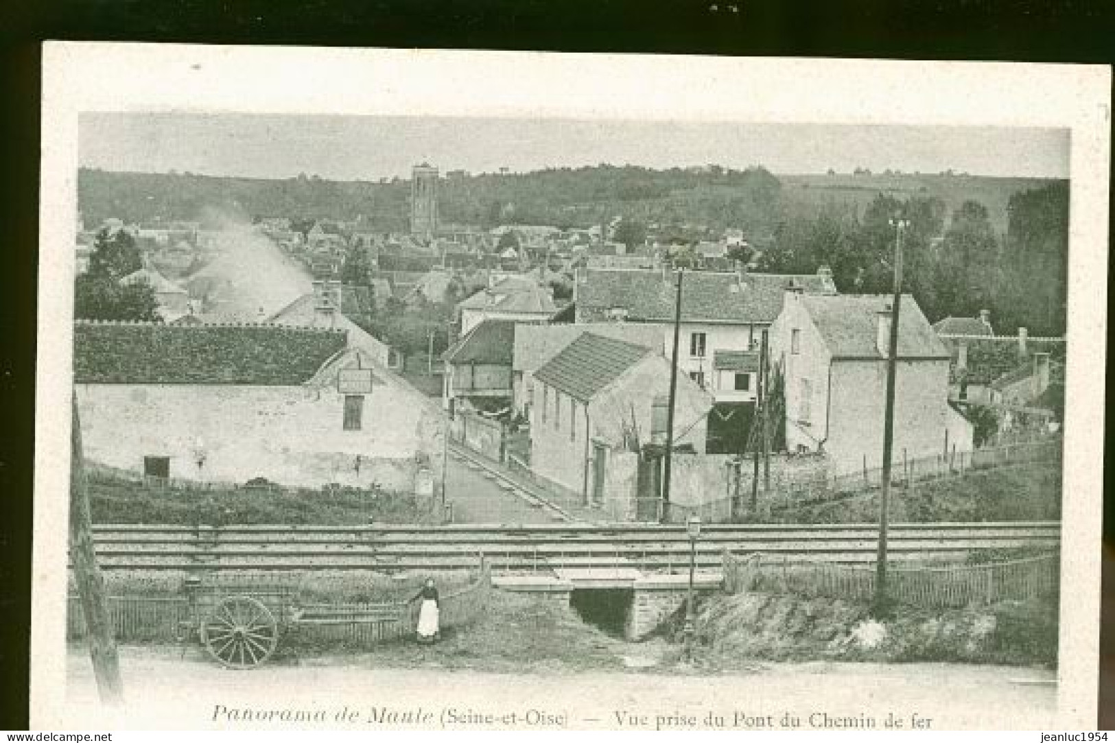 MAULE LA PLACE PONT DU CHEMIN DE FER - Maule