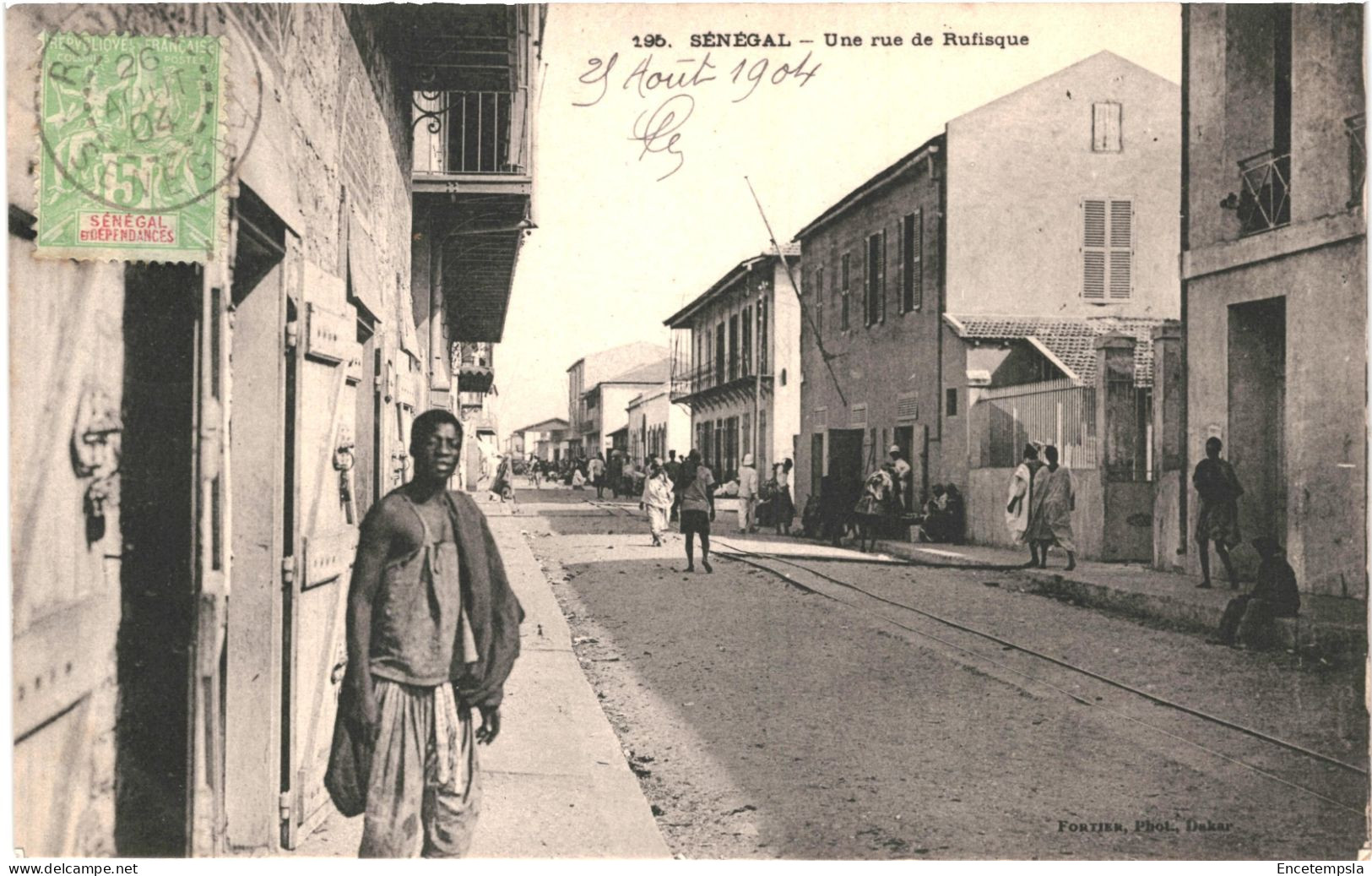 CPA Carte Postale  Sénégal Rufisque Une  Rue Animée 1904 VM79824 - Senegal