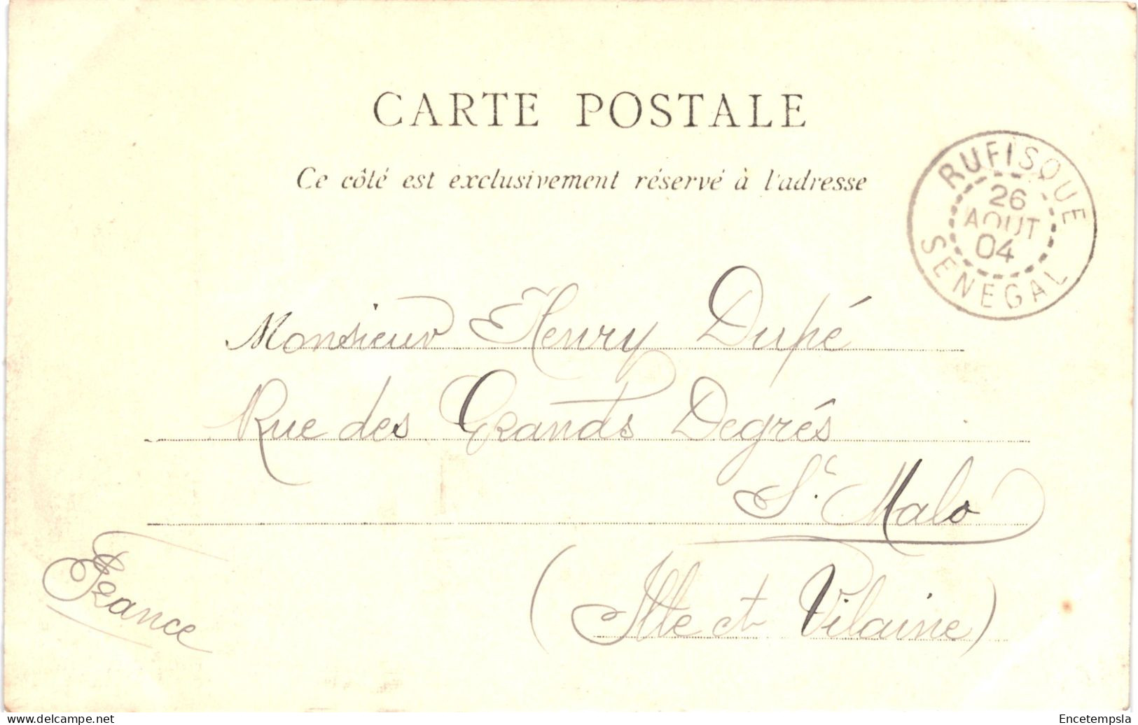 CPA Carte Postale  Sénégal Rufisque Une  Rue Animée 1904 VM79824 - Senegal