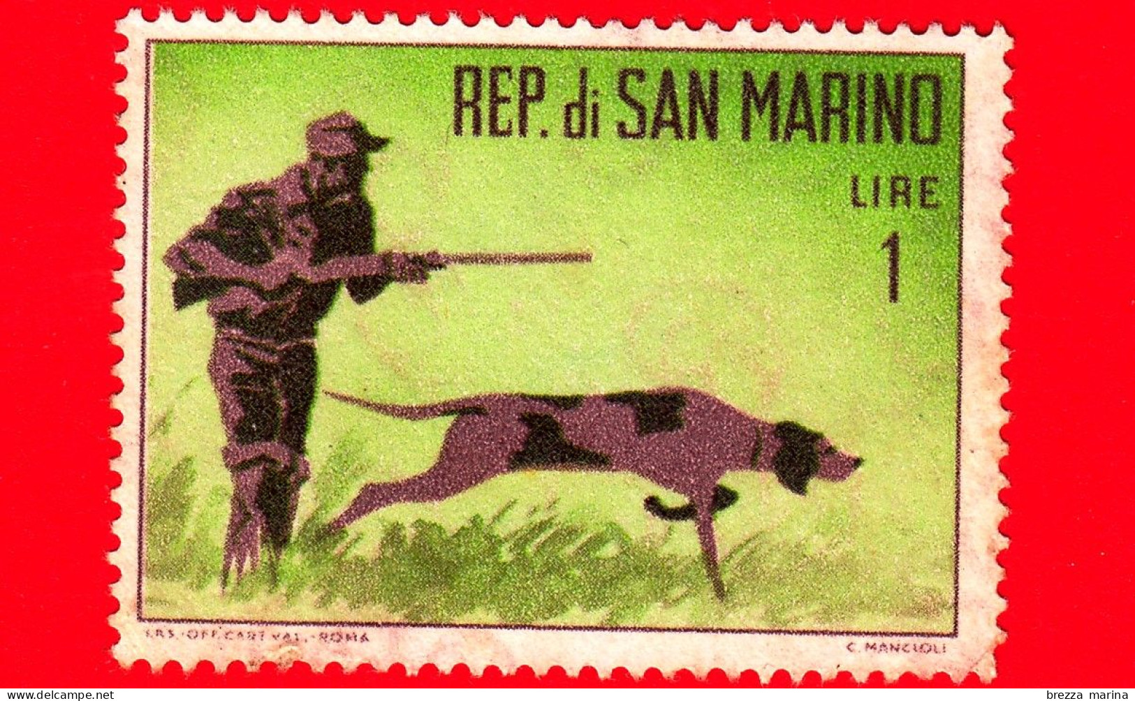 SAN MARINO - Usato - 1962 - Caccia Moderna - Caccia Col Cane Da Punta -  1 L. - Gebruikt