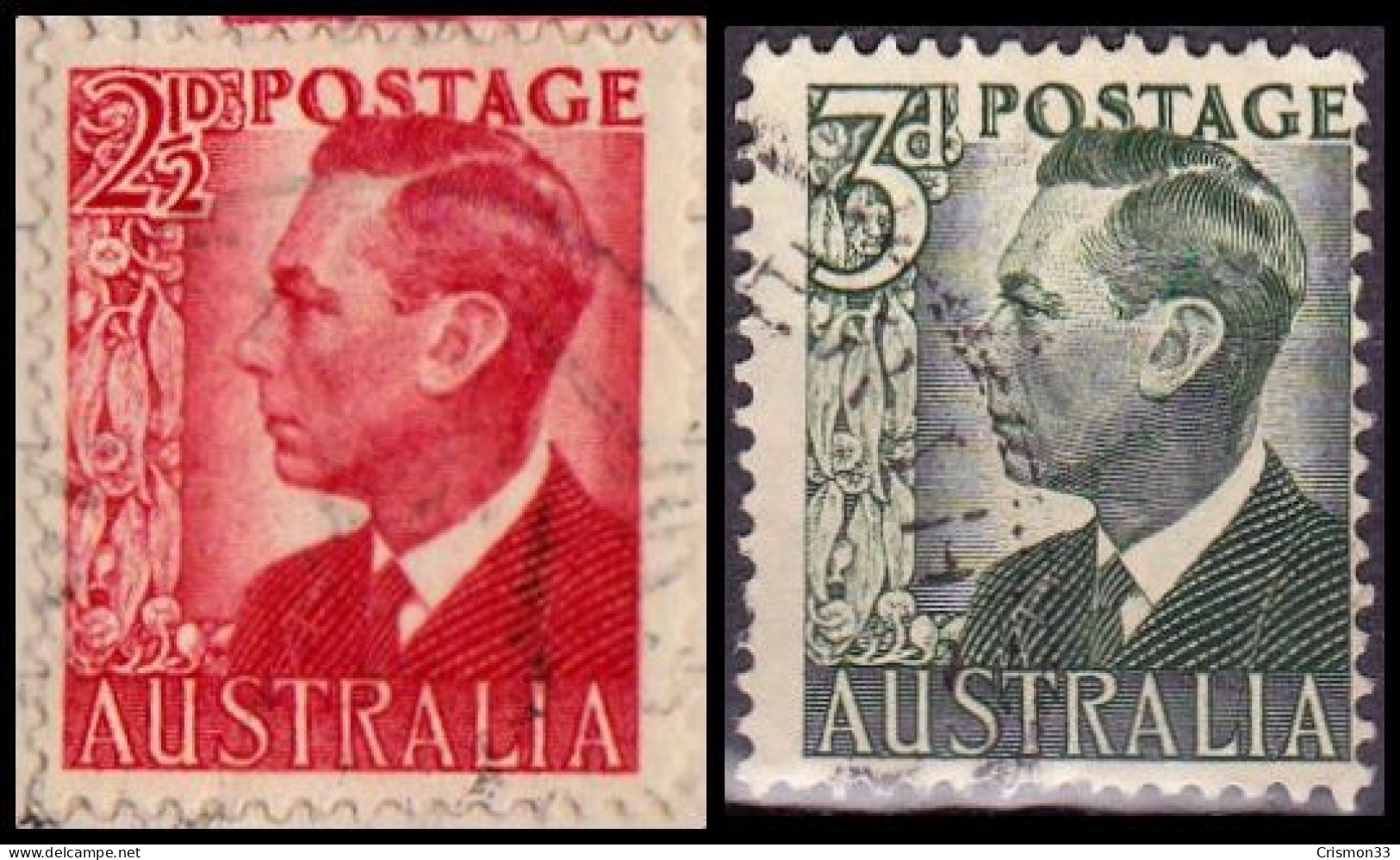 1950 - AUSTRALIA - REY JORGE VI - YVERT 173,173C - Gebraucht