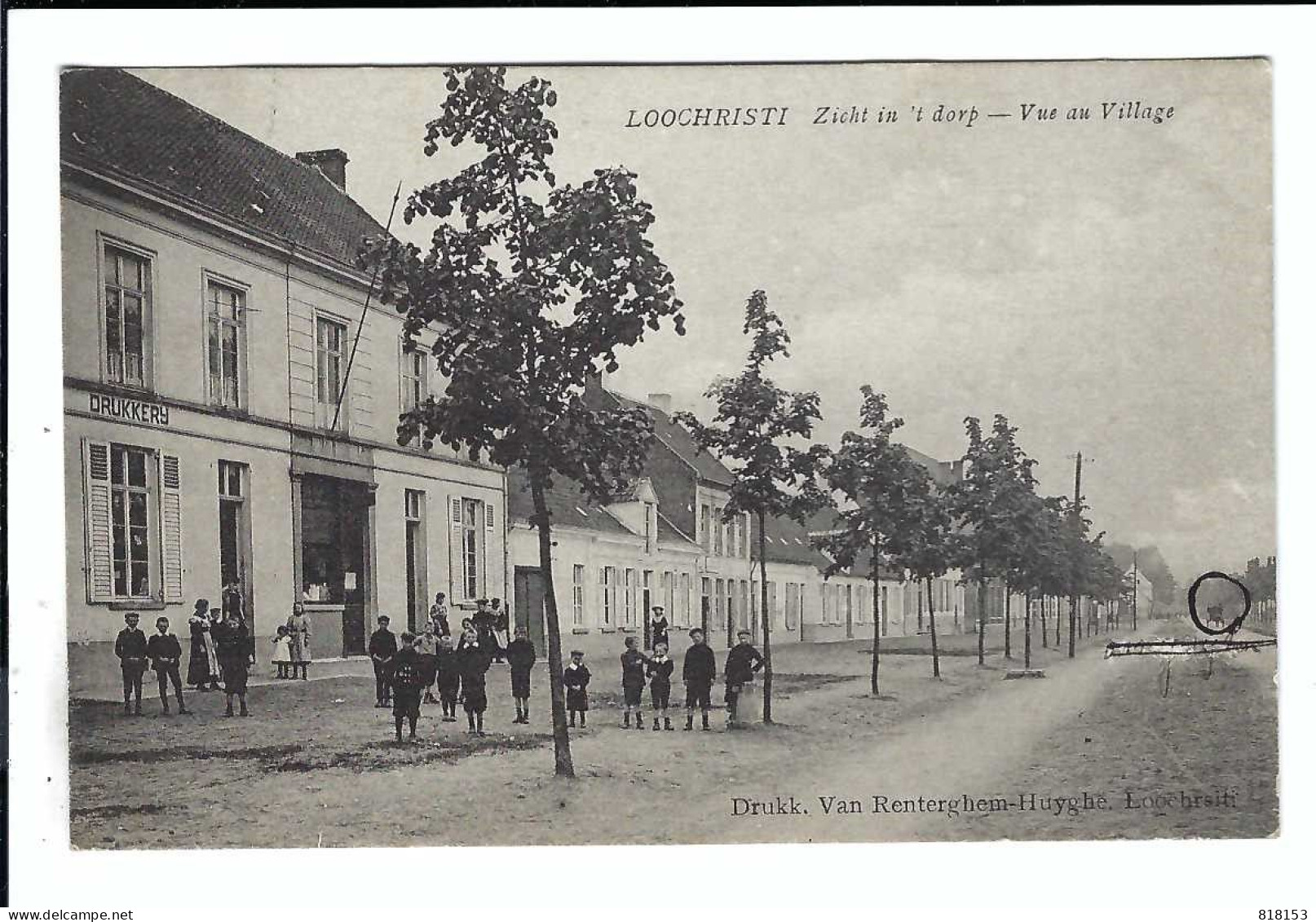 Lochristi  LOOCHRISTI   Zicht In 't Dorp - Vue Au Village  1908 - Lochristi