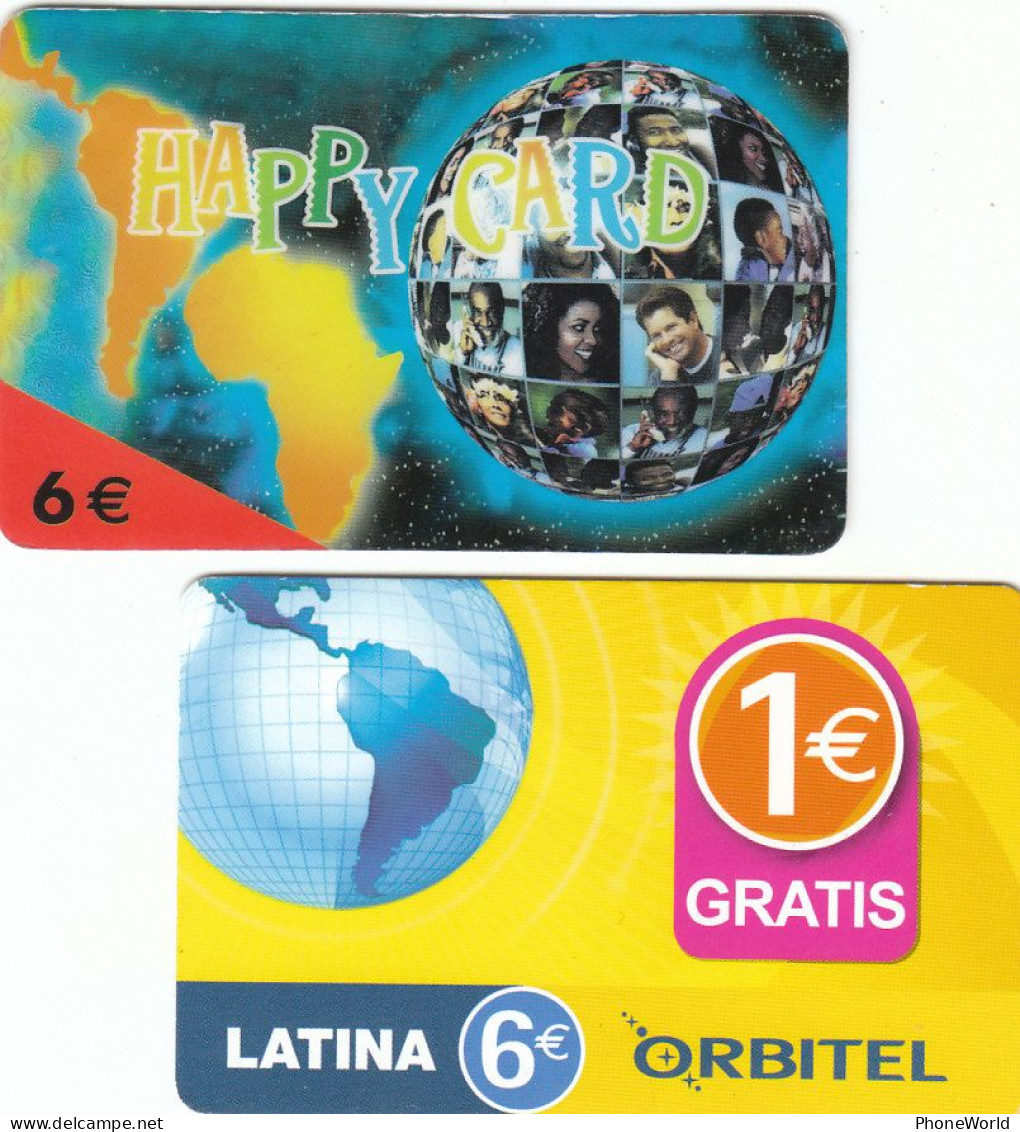 Spain, World Globe - Happy - Orbitel Latina - Otros & Sin Clasificación