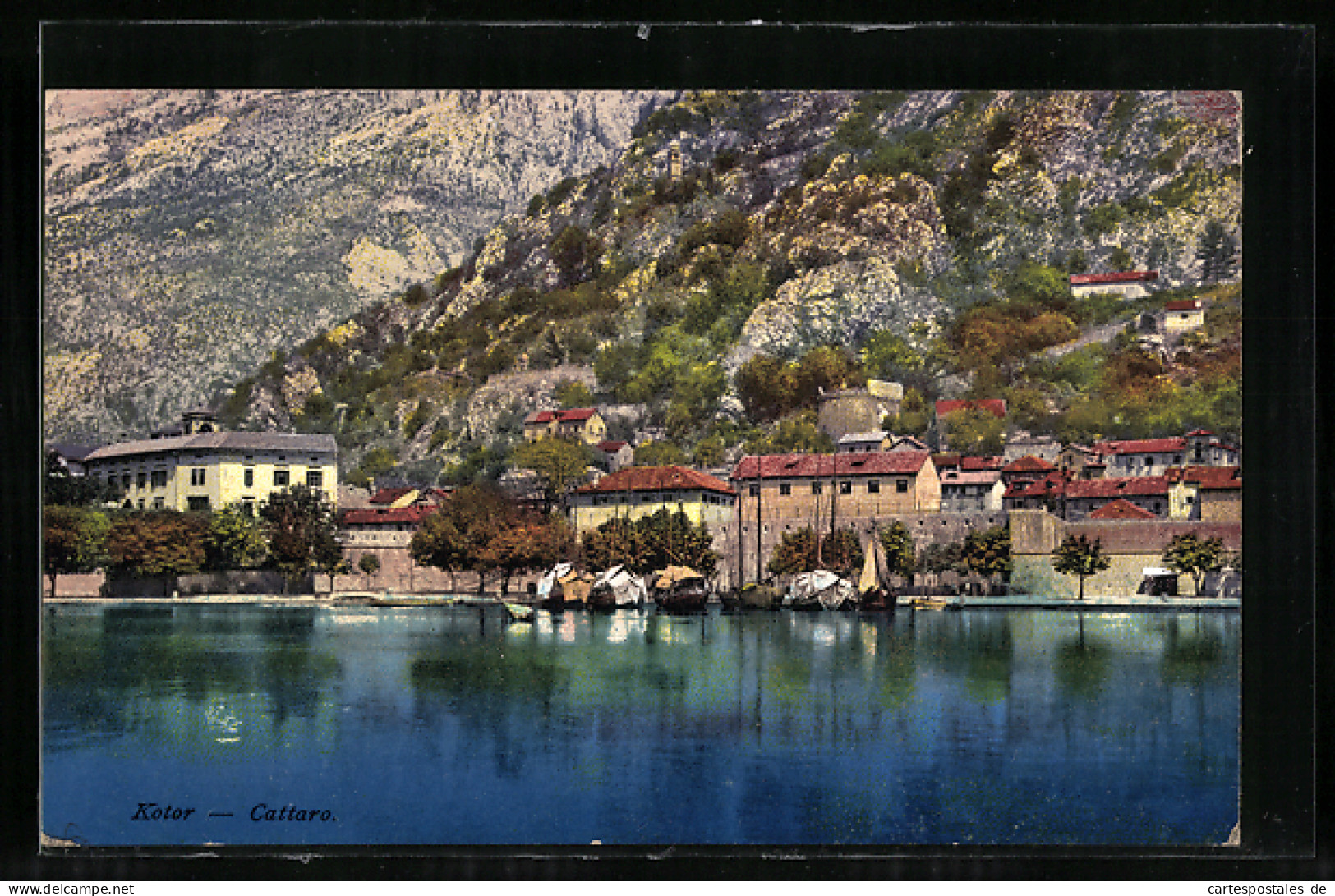AK Kotor / Cattaro, Ortspartie Im Gebirge  - Montenegro