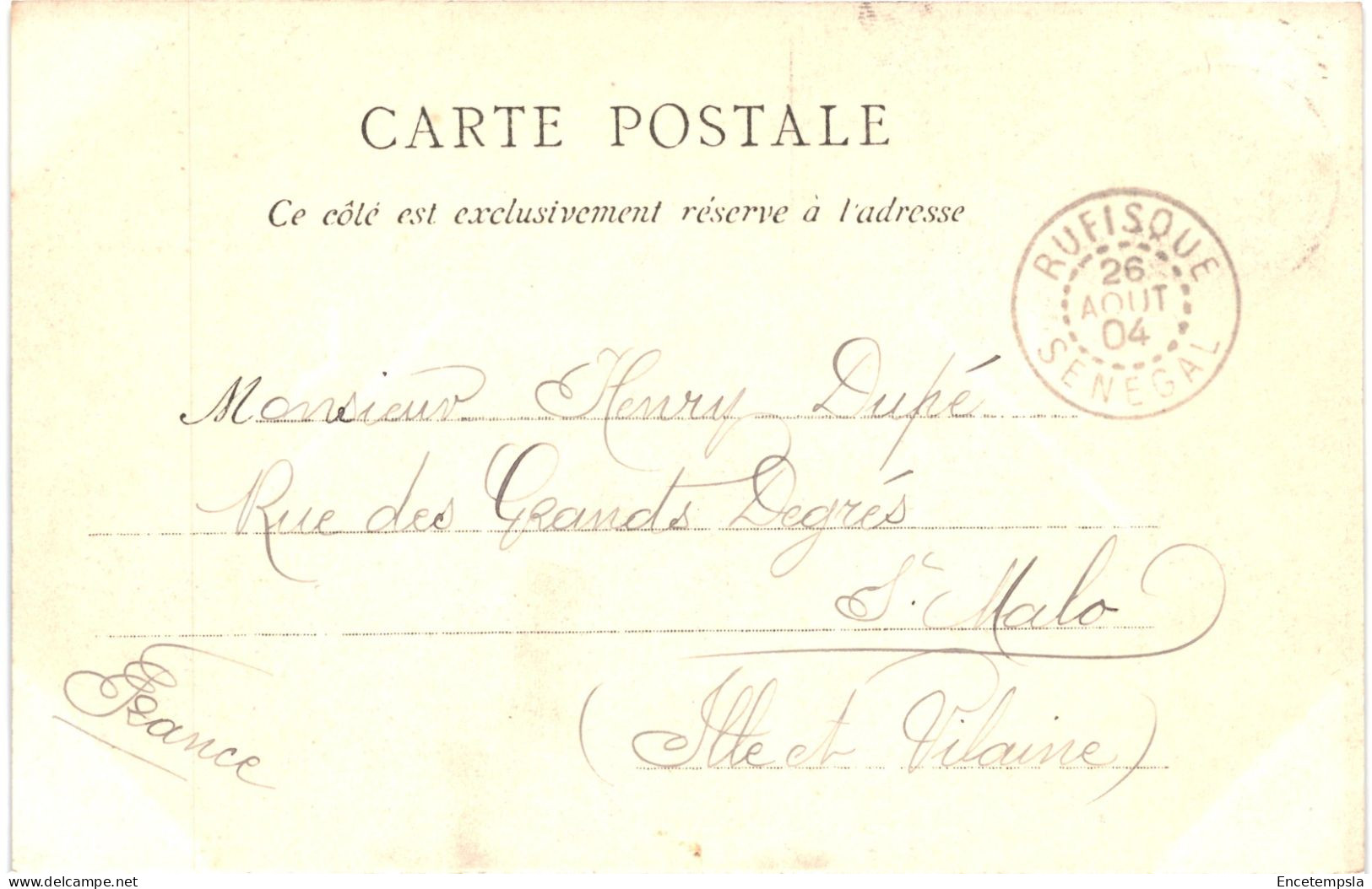 CPA Carte Postale  Sénégal Rufisque Village Indigène 1904 VM79826ok - Senegal