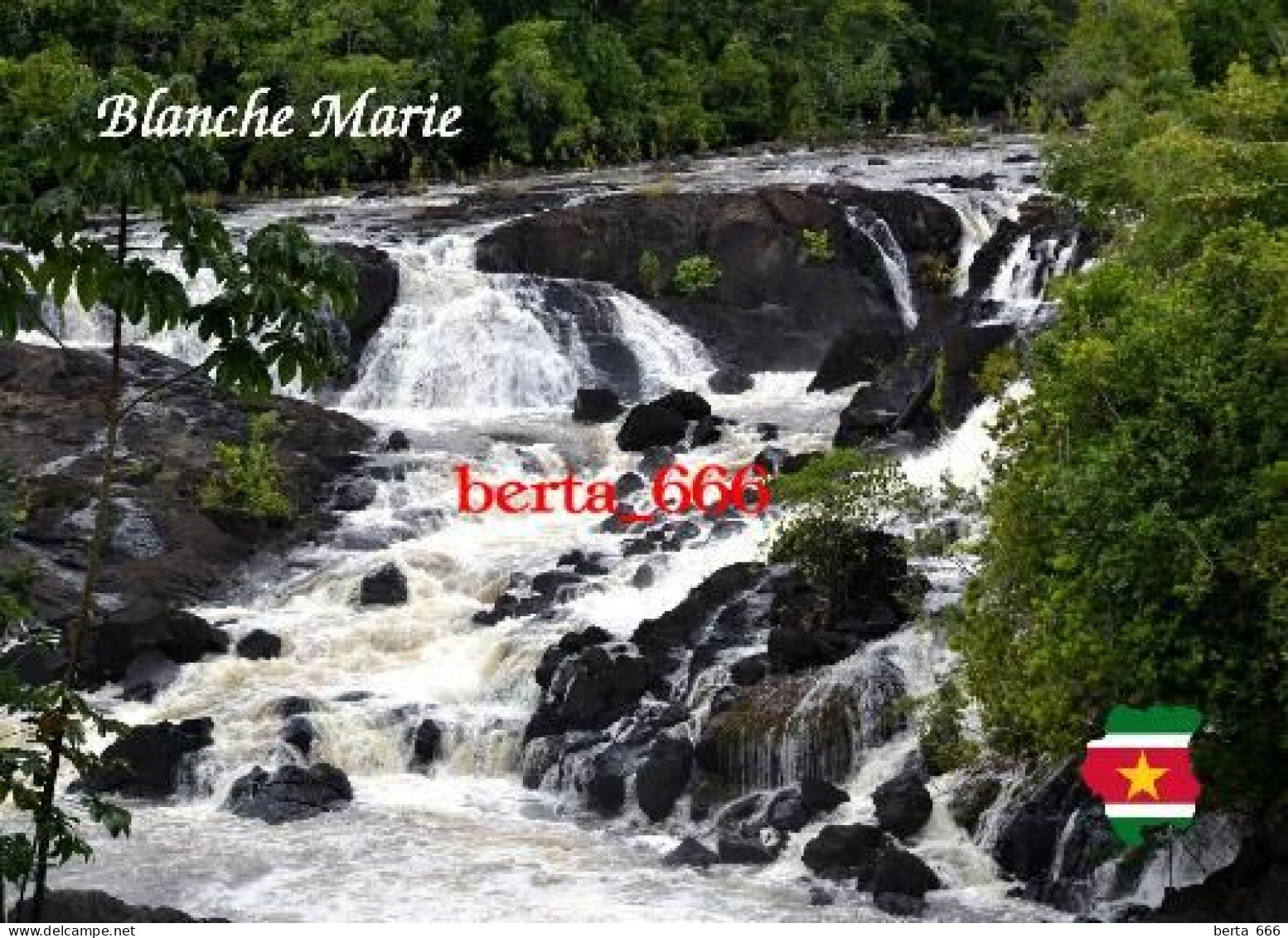 Suriname Blanche Marie Falls New Postcard - Suriname