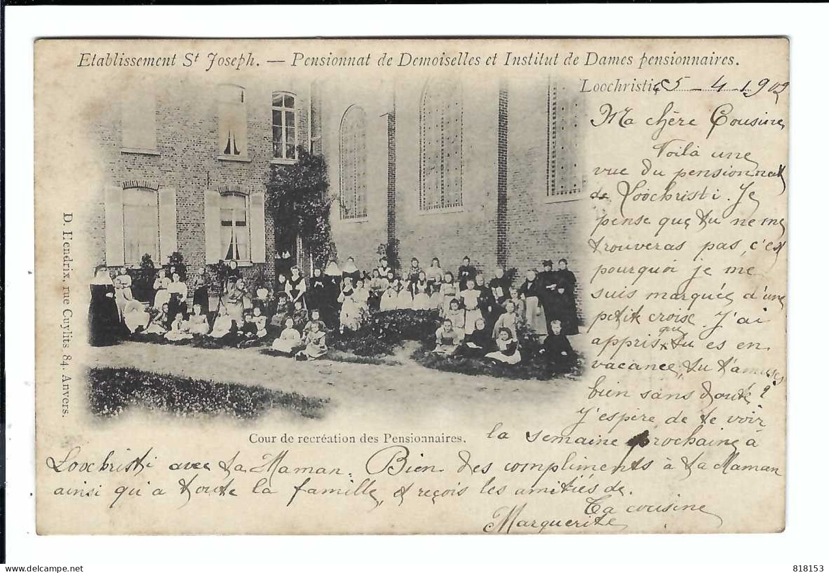Lochristi  Loochristi   Etablissement St Joseph - Pensionnat De Demoiselles Et Institut De Dames Pensionnaires 1902 - Lochristi