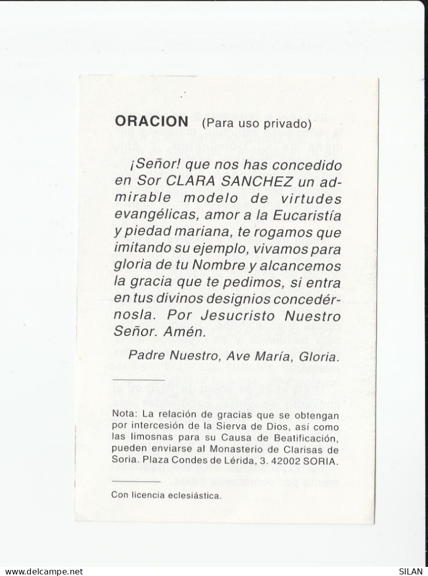 Díptico Sor Clara Sánchez Monasterio De Santa Clara Soria - Religión & Esoterismo