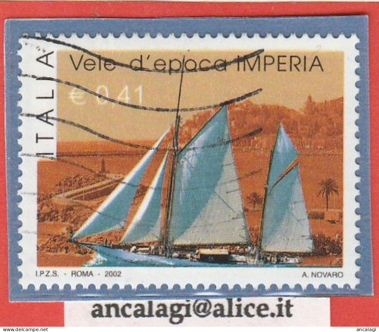 USATI ITALIA 2002 - Ref.0883 "VELE D'EPOCA - IMPERIA" 1 Val. - - 2001-10: Gebraucht