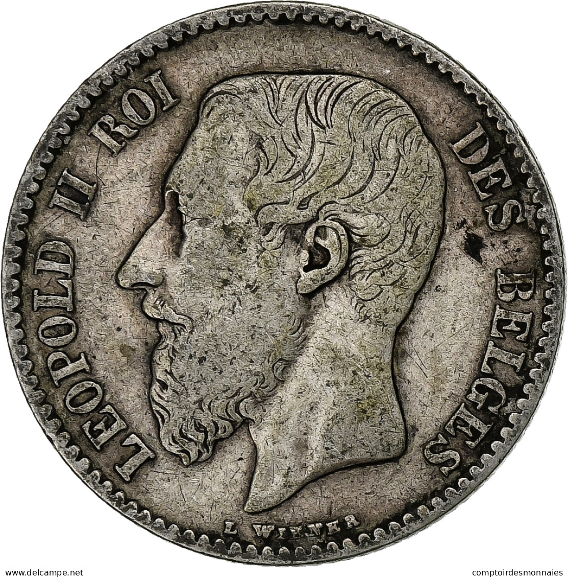 Belgique, Leopold II, Franc, 1886, Argent, TTB, KM:29.1 - 1 Franc