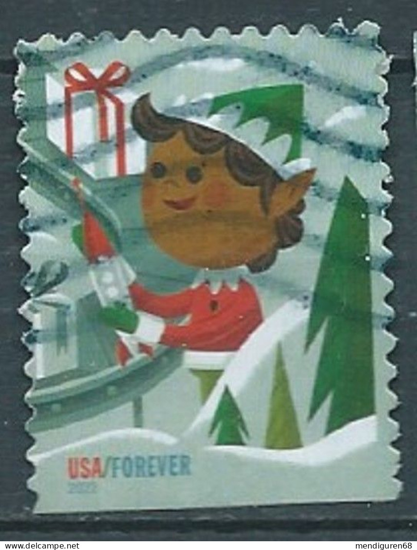 VEREINIGTE STAATEN ETATS UNIS USA 2022 HOLIDAY ELVES: ELF WITH TOY ROCKET F USED SN 5725 - Used Stamps