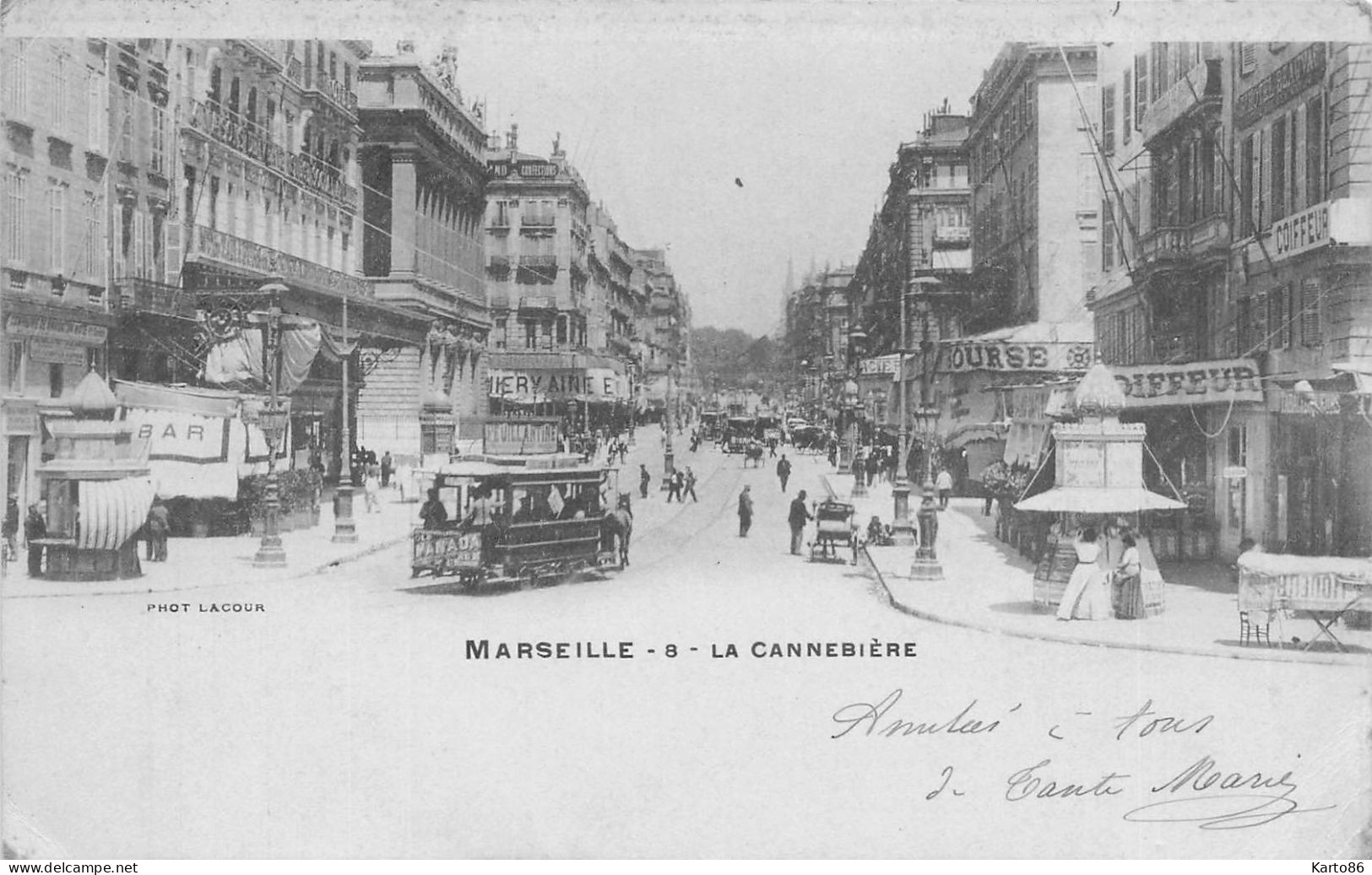 Marseille * La Canebière , Cannebière * Tram Tramway * Bar * Coiffeur - Canebière, Centro