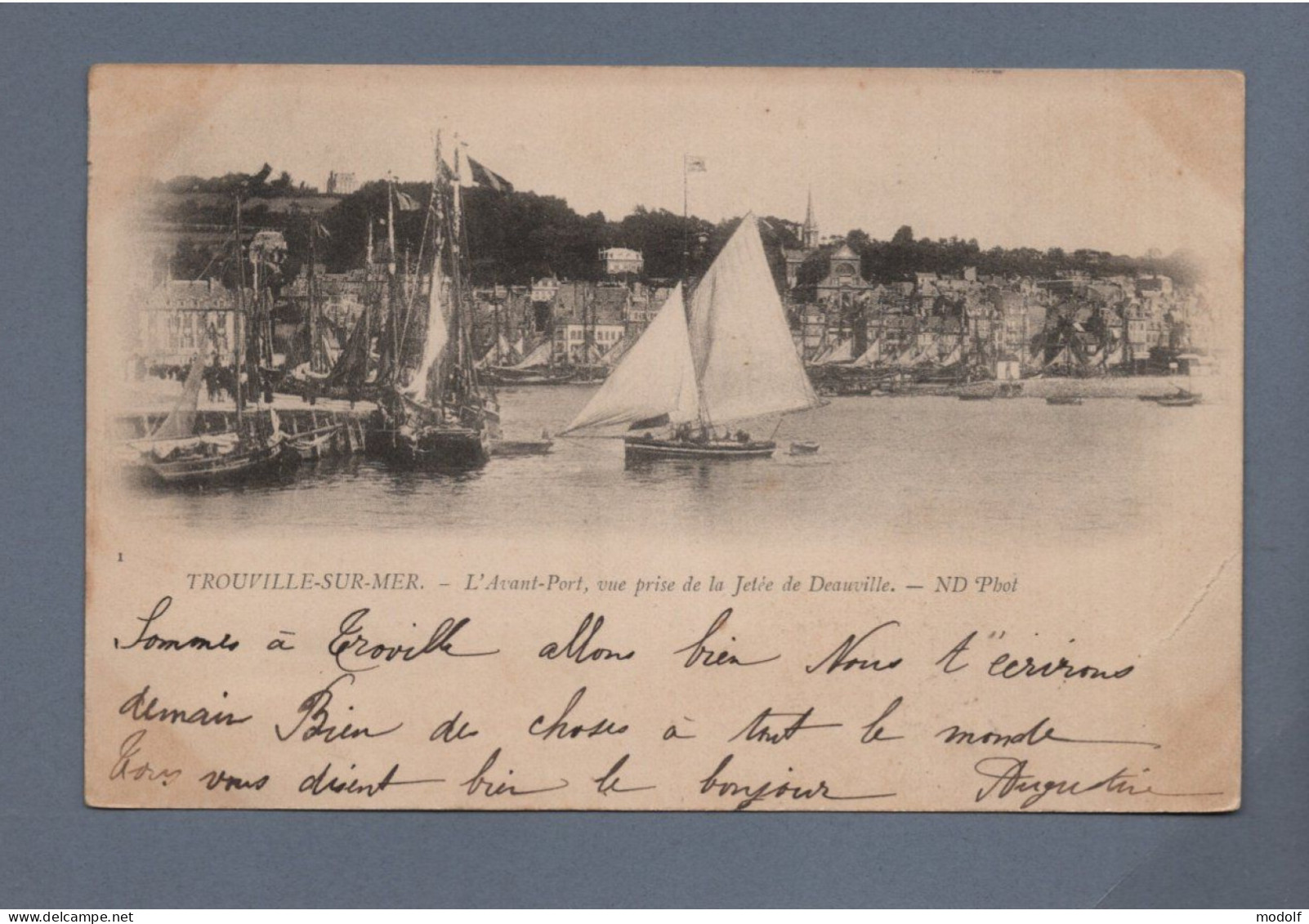 CPA - 14 - Trouville-sur-Mer - L'Avant-Port, Vue Prise De La Jetée De Deauville - Circulée En 1902 - Trouville