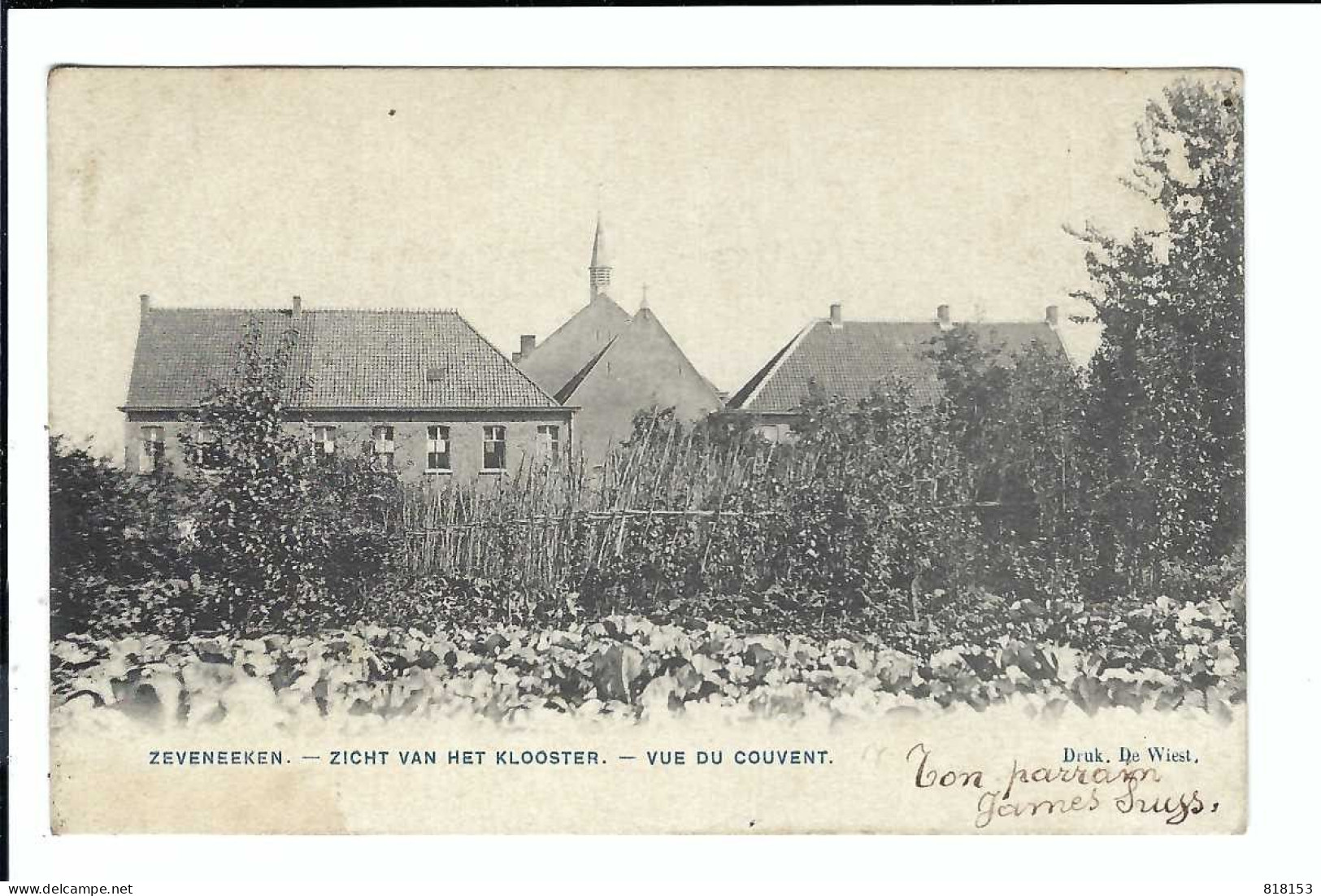 ZEVENEKEN   ZEVENEEKEN  - ZICHT VAN HET KLOOSTER - VUE DU COUVENT 1905 - Lochristi