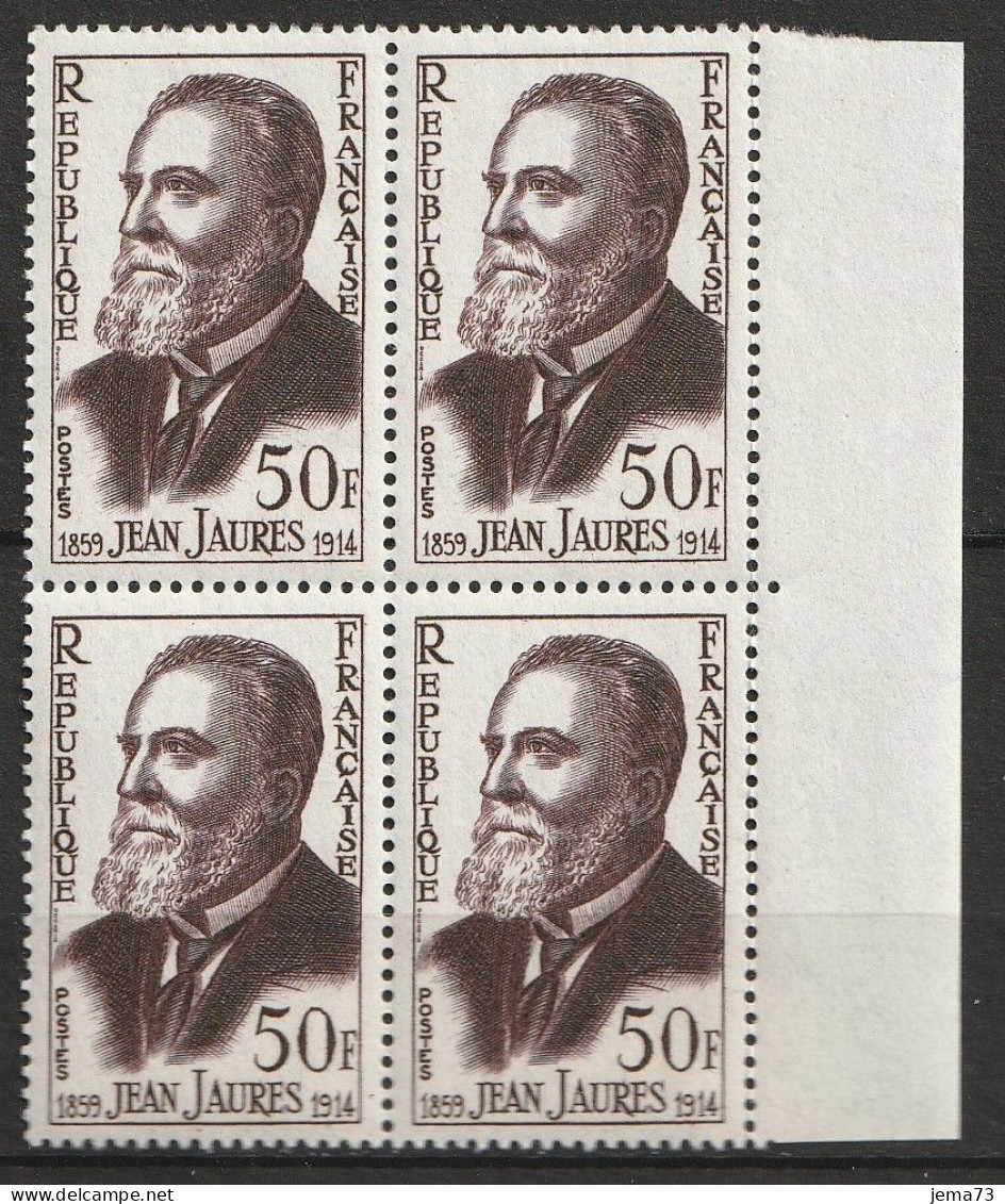 N° 1217 Centenaire De La Naissance De Jean Jairès Beaux Blocs De 4 Timbres Neuf - Neufs