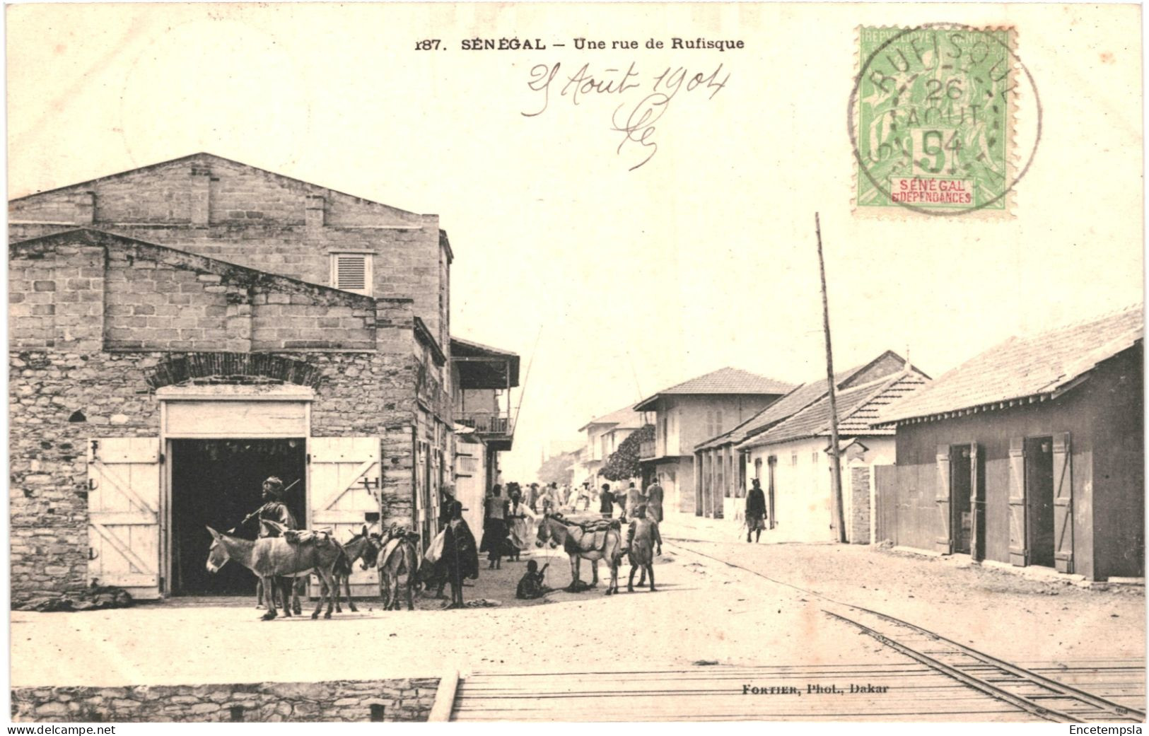 CPA Carte Postale  Sénégal Rufisque Une  Rue Animée 1904 VM79827 - Senegal