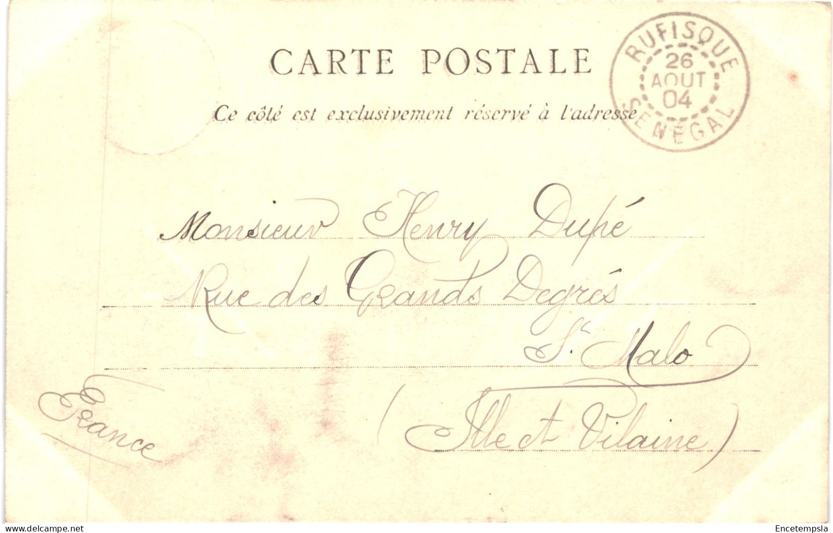 CPA Carte Postale  Sénégal Rufisque Une  Rue Animée 1904 VM79827 - Senegal