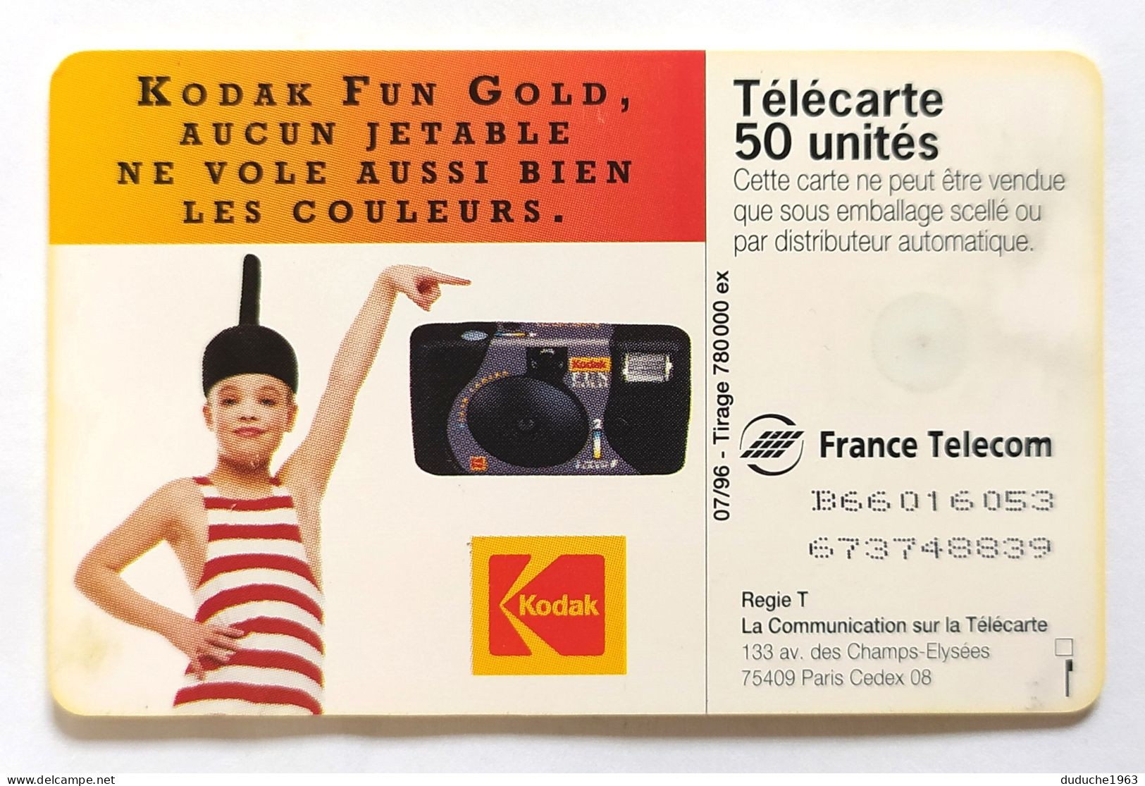 Télécarte France - KODAK - Ohne Zuordnung