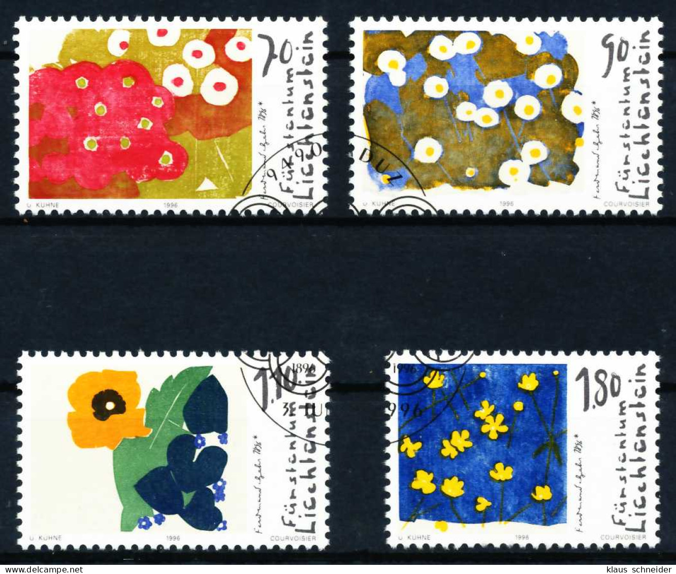 LIECHTENSTEIN 1996 Nr 1132-1135 Gestempelt SA192CA - Usati