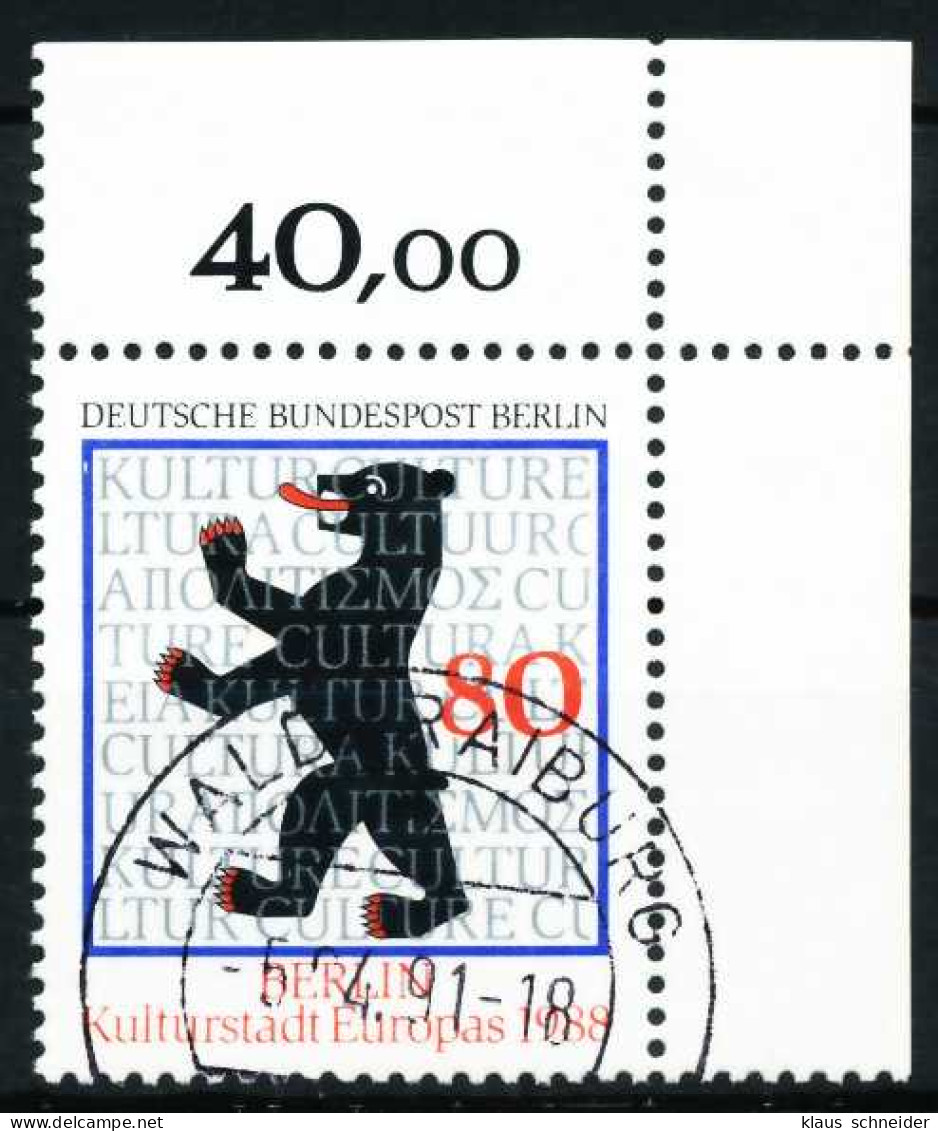 BERLIN 1988 Nr 800 Zentrisch Gestempelt ECKE-ORE X62A1FA - Usati