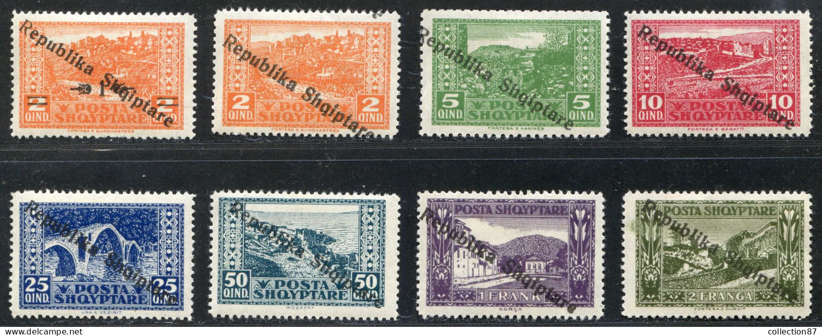 REF 091 > ALBANIE < Yv N° 151 à 158 * < Neuf Ch Dos Visible MH *  Cote 28 € - Albania - Albanie