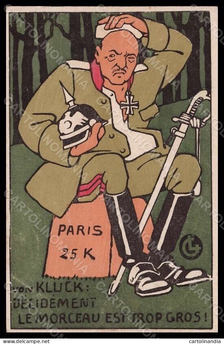 Artist Signed LG Georges Lemmen ? French Propaganda WWI Anti Kaiser Pc VK8329 - Bandes Dessinées