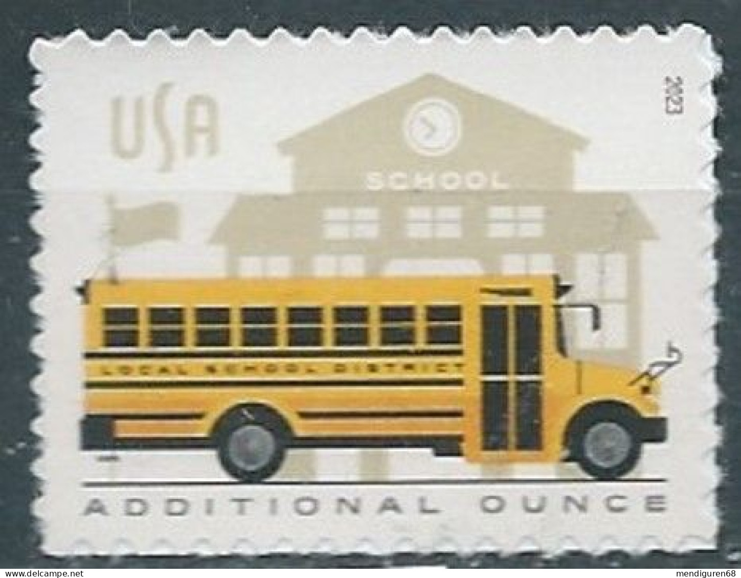 VEREINIGTE STAATEN ETATS UNIS USA 2023 SCHOOL BUS USED MI 6001 SN 5740 YT 5608 - Used Stamps