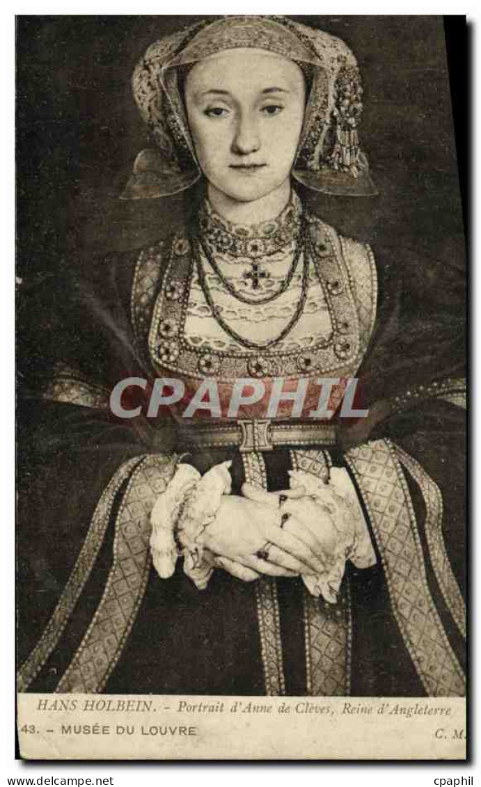 CPA Hans Holbein Portrait D&#39Anne De Cleves Reine D&#39Angleterre - Geschichte