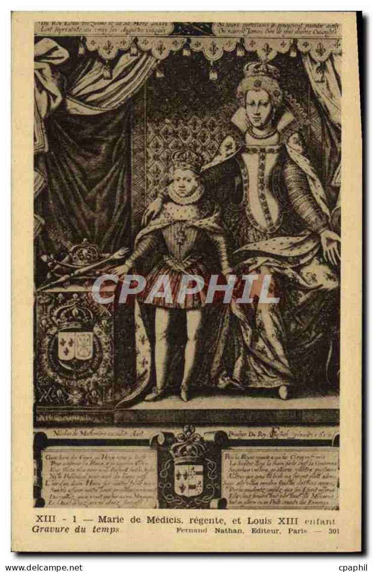 CPA Marie De Medicis Regente Et Louis XII Enfant - History