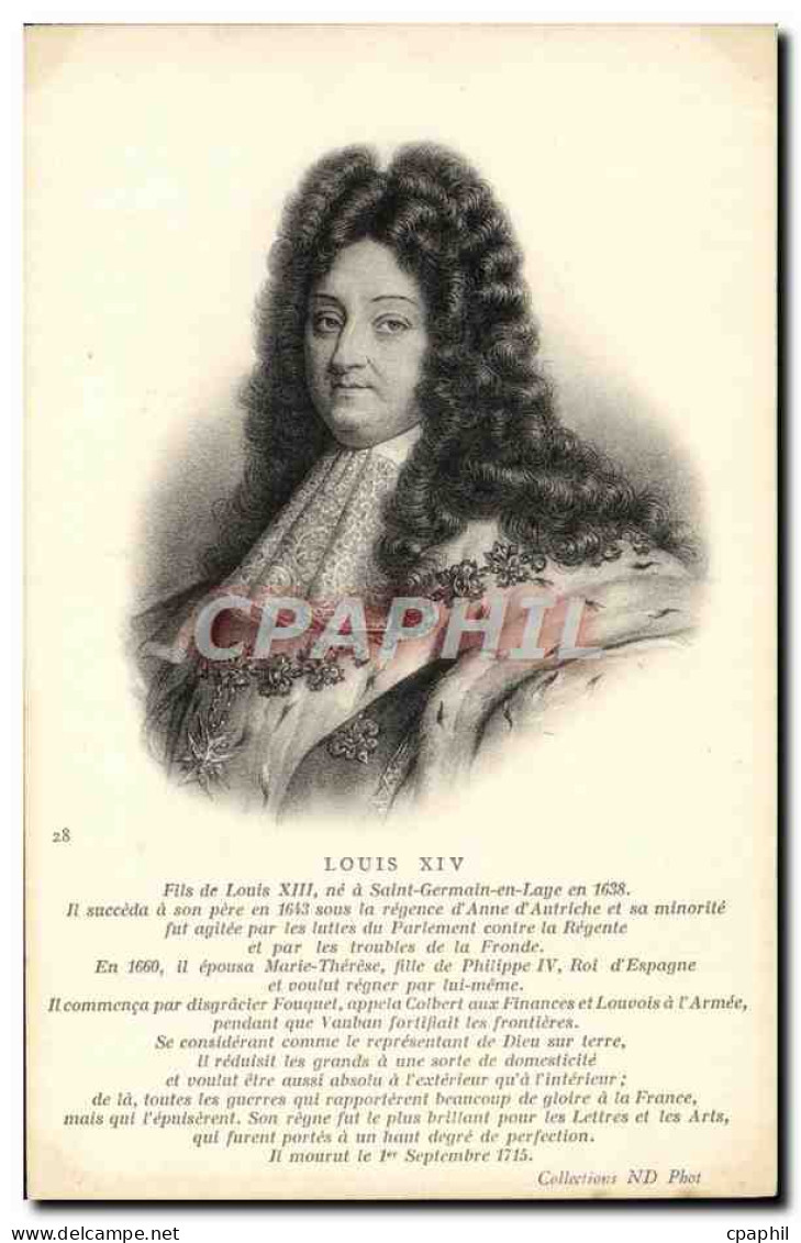 CPA Louis XIV - Histoire