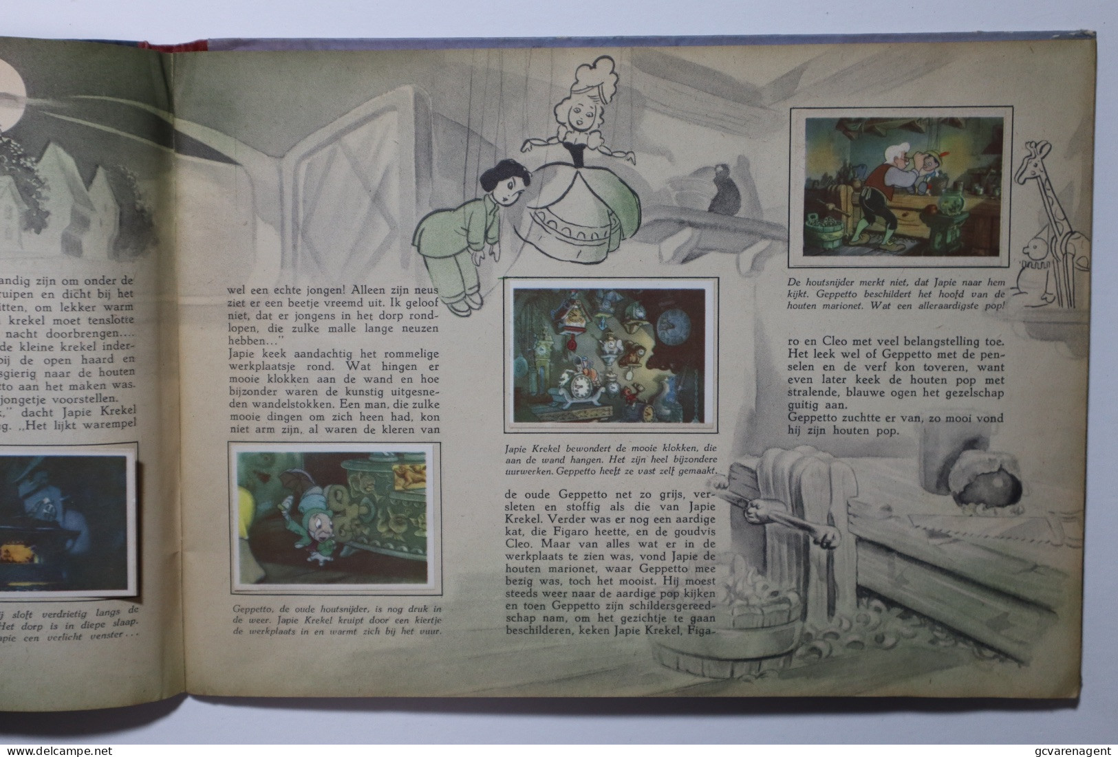 WALT DISNEY'S  PINOCCHIO    PLAKBOEK  - ZIE BESCHRIJF EN     ZIE AFBEELDINGEN - Junior