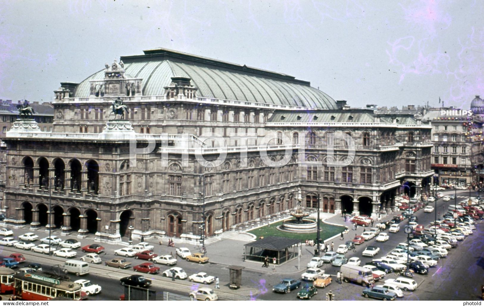 2 SLIDES 60s NSU PRINZ COUPE VW KOMBI DKW BUS AUSTRIA OSTERREICH WIEN 35mm DIAPOSITIVE SLIDE Not PHOTO No FOTO NB4061 - Dias