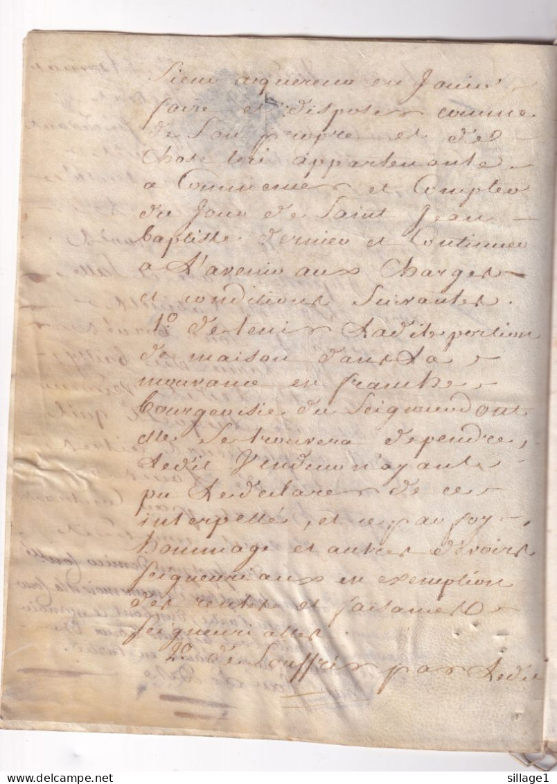 Gen. D'Alençon (Orne 61) Parchemin Du 18e Siècle - Document Velin - Manuscrit De 12 Pages Du 3 Juillet 1780 Vente - Manuscritos